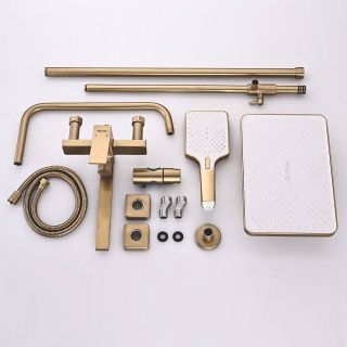 Душевая стойка Shevanik S6136G золотой сатин